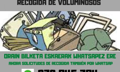 Foto noticia - SOLICITUDES DE RECOGIDA DE VOLUMINOSOS TAMBIÉN POR WHATSAPP